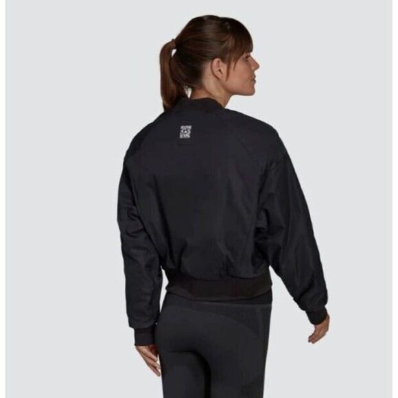 ADIDAS x Karlie Kloss Black Bomber Jacket Women's XXL Great Condition - Picture 12 of 13